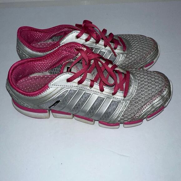 Adidas Climacool Oscillation Women's‎ 8.5 Silver/Pink Mesh Running Sneakers - Picture 2 of 7